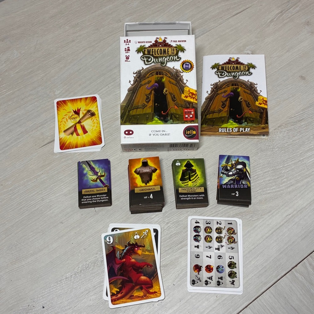 Iello Welcome To The Dungeon Strategy Card Game Complete 2015 Party Game Fun